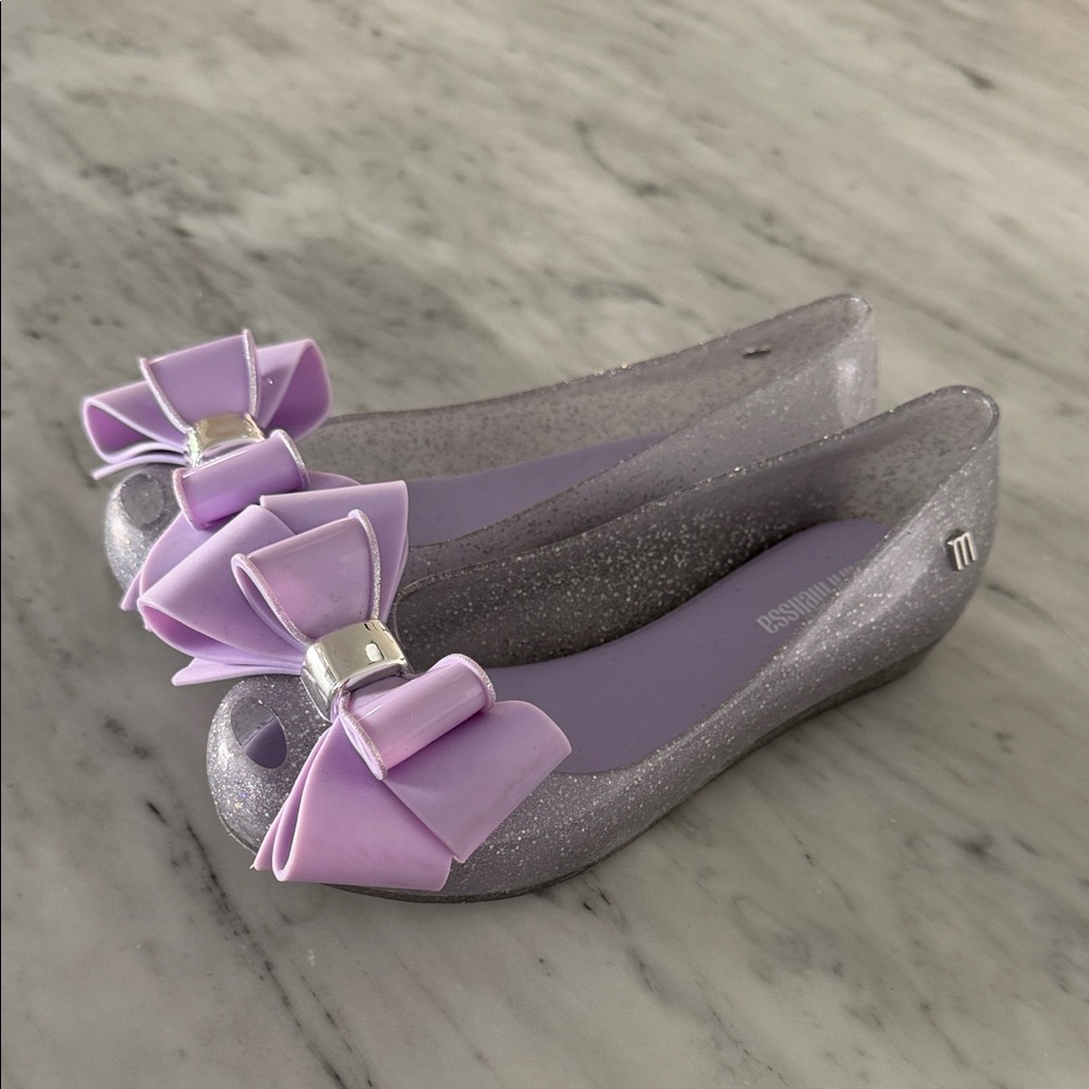Mini Melissa Ultragirl Sweet Purple Glitter Lilac Bow